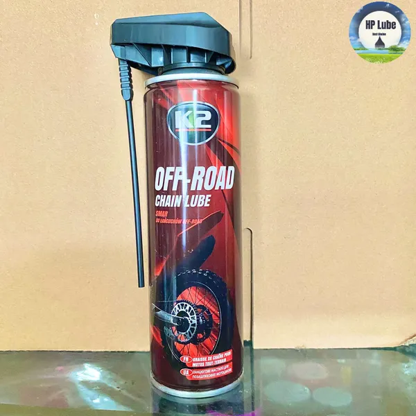 Chai Xịt Bảo Dưỡng Sên K2 Chain Lube Offroad - 250mL Bôi Trơn Chống Kêu Rít Nhập Khẩu Ba Lan