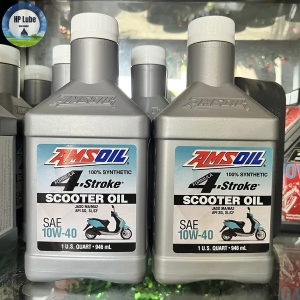 Nhớt Amsoil Xe Tay Ga Full Synthetic Scooter 10w40 946ml