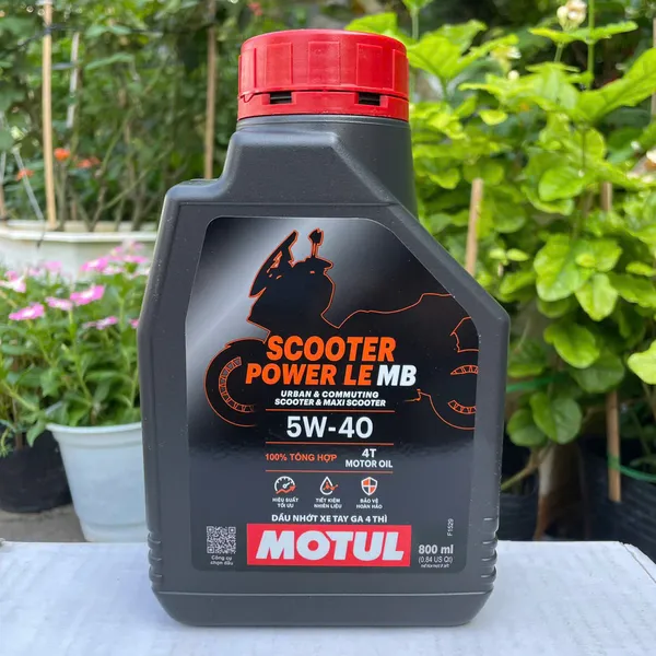 Nhớt Xe Tay Ga Motul Scooter Power LE 5W40 0.8L Kèm Nhớt Lap Motul 120ml Chính Hãng Cao Cấp