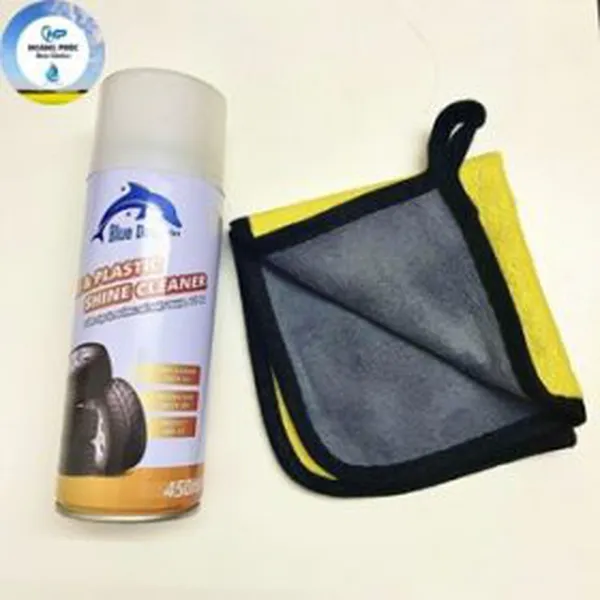 [Mẫu Mới] Chai Xịt Phục Hồi Nhựa Nhám Và Làm Bóng Lốp Xe BZ TIRE SHINE Blue Dolphin 450ml