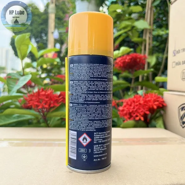 Dưỡng Sên MANNOL 7901 Chain Lube Cao Cấp Không Văng 200ML, Mỡ Tổng Hộp, Bôi Trơn Tốt, Nhập Khẩu Đức