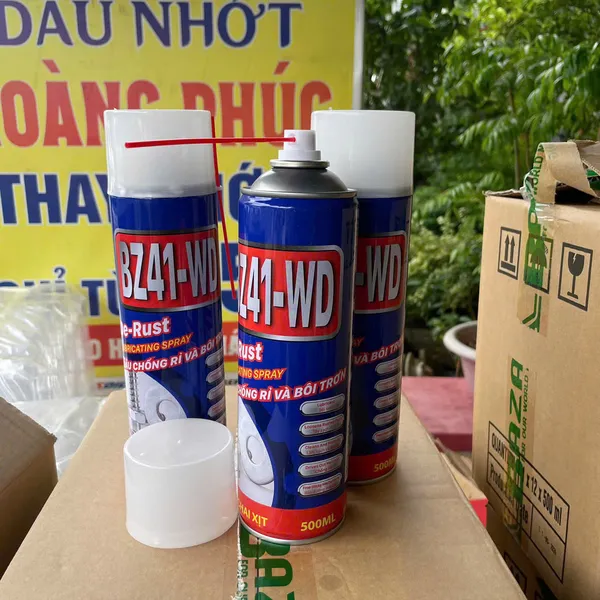 Chai Xịt Chống Rỉ Sét Và Bôi Trơn BZ41-WD 450ml Dùng Cho Dụng Cụ,  Các Vật Dụng Bằng Kim Loại