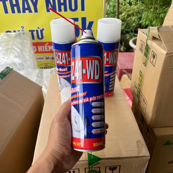 Chai Xịt Chống Rỉ Sét Và Bôi Trơn BZ41-WD 450ml Dùng Cho Dụng Cụ,  Các Vật Dụng Bằng Kim Loại