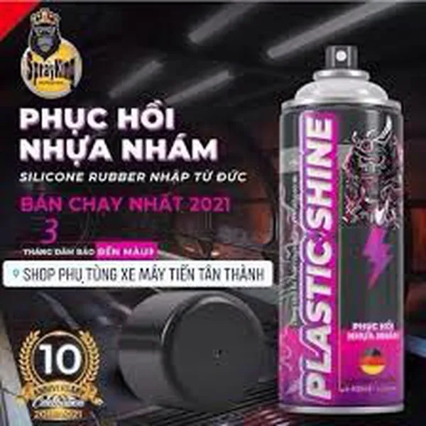 Chai xịt phục hồi nhựa nhám, nhựa đen, dưỡng đen làm mới nhựa nhám Sprayking Plastic Shine 400ml