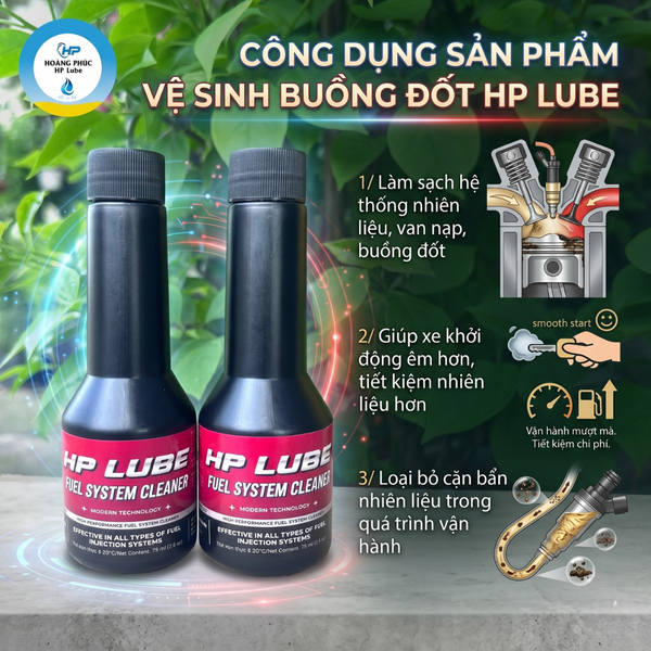 Vệ Sinh Buồng Đốt HP Lube Fuel System Cleaner 75ml Làm Sạch Vệ Sinh Hệ Thống Kim Phun Nhiêu Liệu