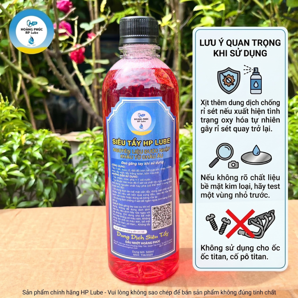 Dung Dịch Siêu Tẩy, Tẩy Rửa Lốc Máy, Tẩy Rỉ Sét HP LUBE Can Lớn 5L