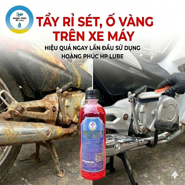 Tẩy Rỉ Sét, Rửa Lốc Máy Không Chạm HP Lube Siêu Tẩy 500ml Tẩy Rửa Lốc Máy, Vệ Sinh Nhông Sên Dĩa