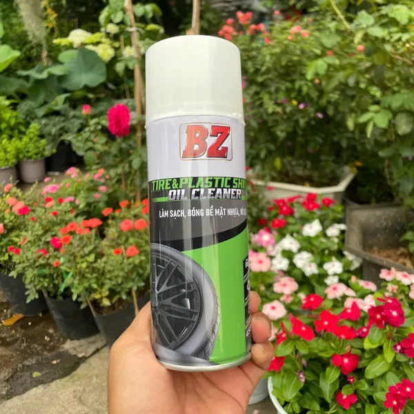 Chai Xịt Phục Hồi Nhựa Nhám Và Làm Bóng Lốp Xe BZ TIRE SHINE Blue Dolphin 450ml