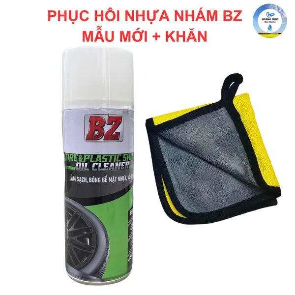 Chai Xịt Phục Hồi Nhựa Nhám Và Làm Bóng Lốp Xe BZ TIRE SHINE Blue Dolphin 450ml