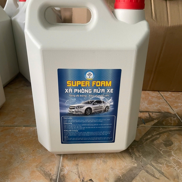 Can Xà Bông 5L Rửa Xe Super Foam 1L Rửa Xe Máy, Ô Tô Làm Sạch Nhanh, Sáng Bóng, Bảo Vệ Lớp Sơn Xe.