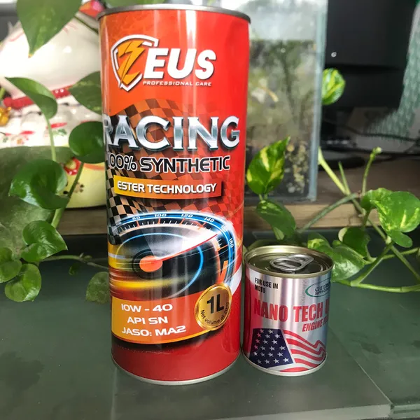 Nhớt Full Tổng Hợp Zeus Racing 10w40 Ester 1L dành cho xe số