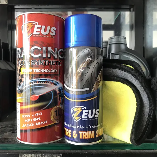 Nhớt Full Tổng Hợp Zeus Racing 10w40 Ester 1L dành cho xe số