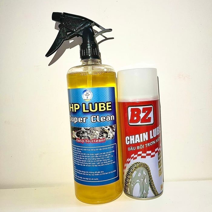 COMBO Chăm Sóc Xe Gồm Dưỡng Sên BZ + Chai HP Lube 