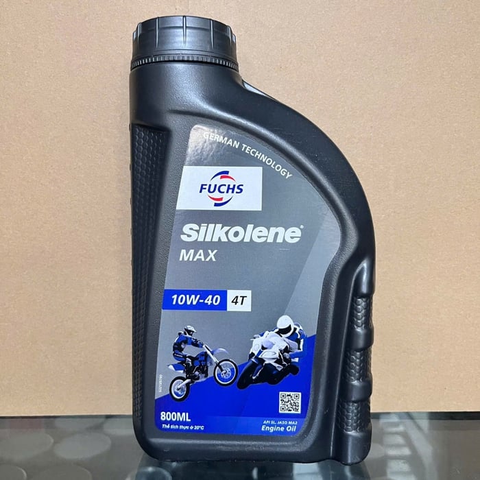 Nhớt Fuchs Silkolene 10w40 Max 10W40 1L Cho Xe Số, Bán Tổng Hợp cao cấp Chính Hãng Từ Đức