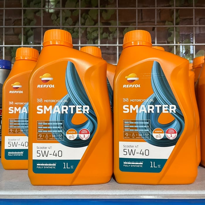 Nhớt Repsol Scooter Smarter 5w40 1L (nhớt Repsol cho xe tay ga).