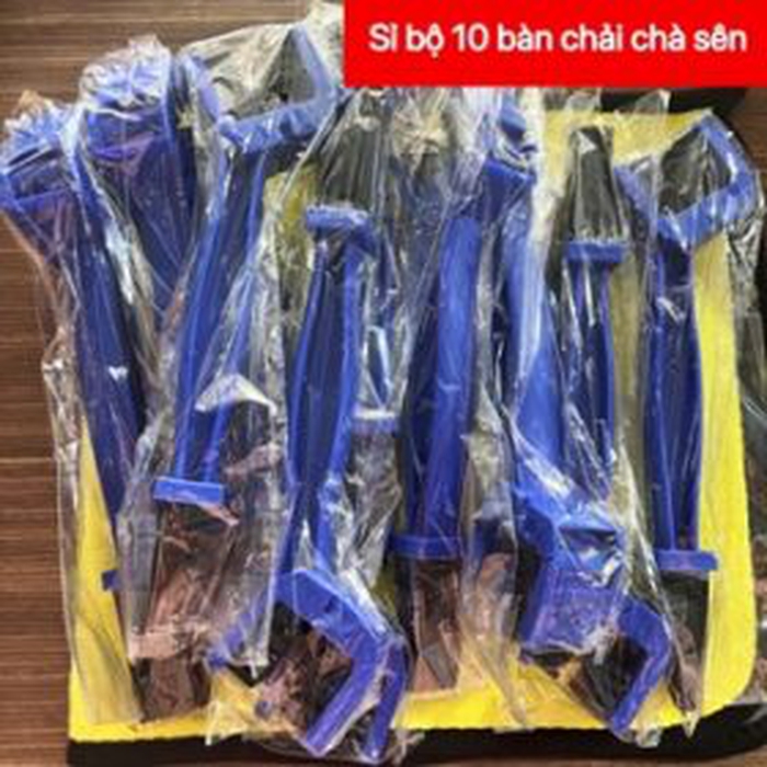 [Sỉ Bộ 10 Cái] Combo 10 Bàn Chải Chà Sên 2 Đầu Chuyên Dụng