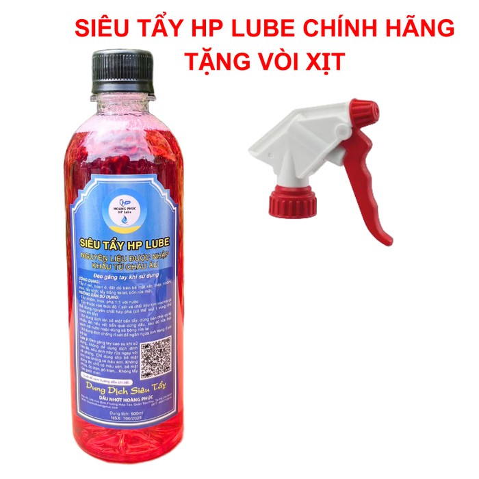 Tẩy Rỉ Sét, Siêu Tẩy Không Chạm HP Lube 500ml Tẩy Rửa Lốc Máy, Vệ Sinh Nhông Sên Dĩa, Tẩy Ố Vàng, Rỉ Sét Kim Loại