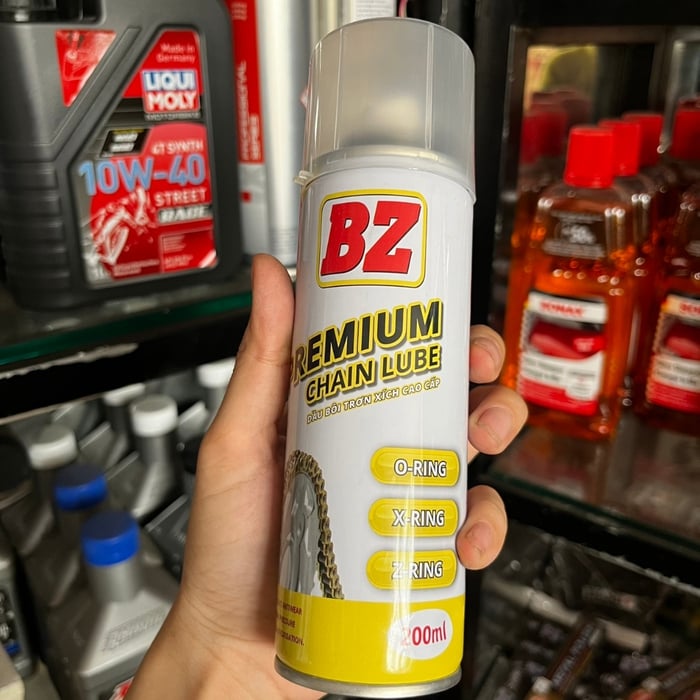 Dưỡng sên BZ Cao Cấp PREMIUM Chainlube Chai 200ml bôi trơn tốt, chống văng cho mọi loại xe