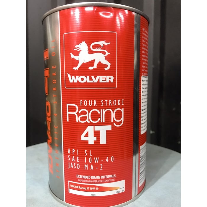 Nhớt WOLVER RACING 4T 10W40 Nhập Khẩu Sản Xuất Đức API SL, JASO MA2 1L