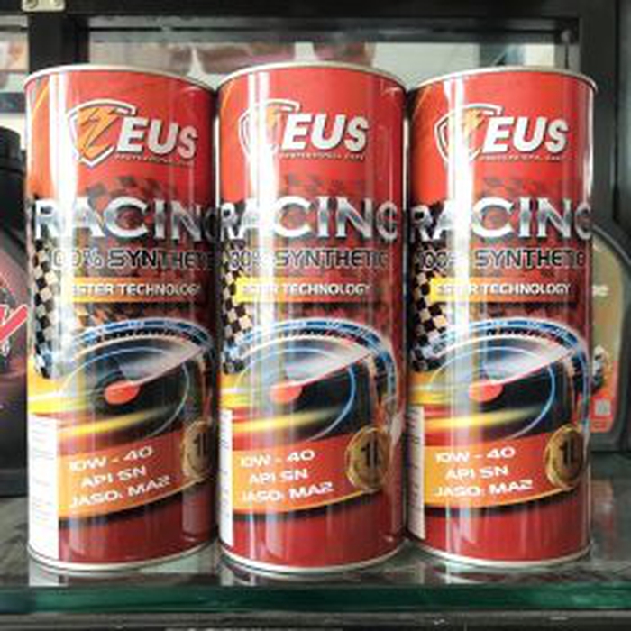 Nhớt Full Tổng Hợp Zeus Racing 10w40 Ester 1L Cho Xe Số, Xe Côn Tay