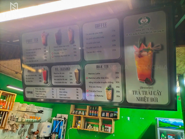 LÀM BIỂN QUẢNG CÁO QUÁN CÀ PHÊ - GỐM COFFEE