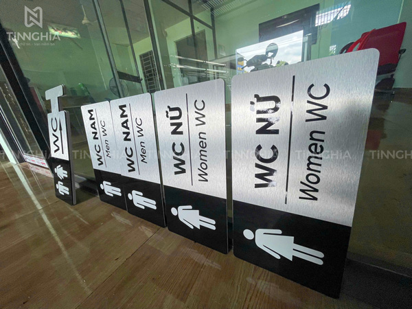 Bảng chỉ dẫn alu dán decal giá rẻ Bình Dương