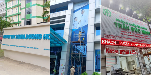 Những dự án thi công bảng hiệu bệnh viện phòng khám Bình Dương của Tín Nghĩa