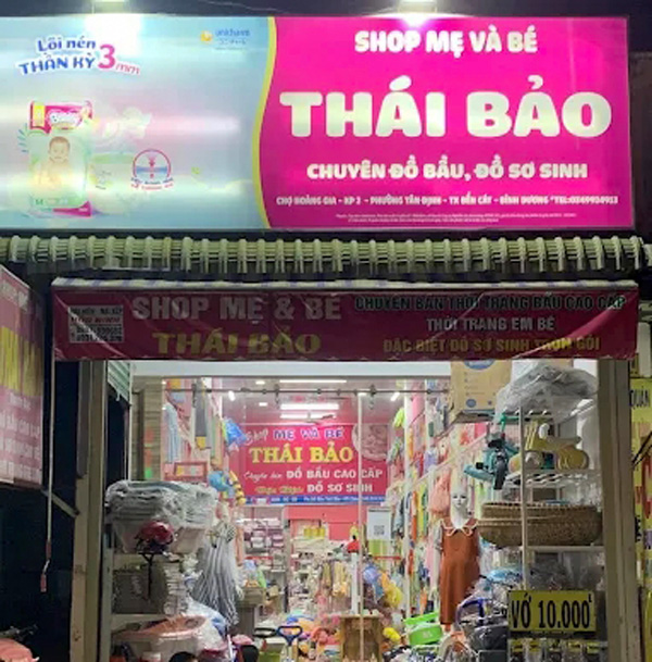 Mẫu Bảng Hiệu Cửa Hàng Mẹ Và Bé Bình Dương