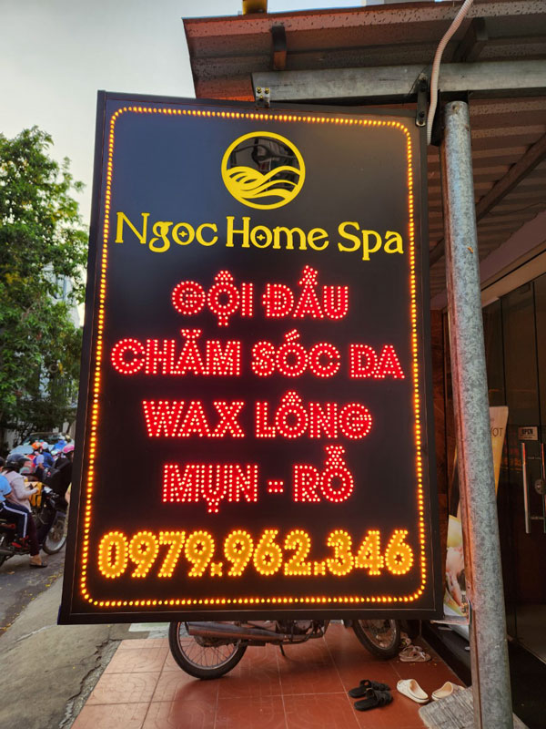 Biển LED vẫy chữ LED nhấp nháy hiệu ứng (Ảnh sưu tầm)