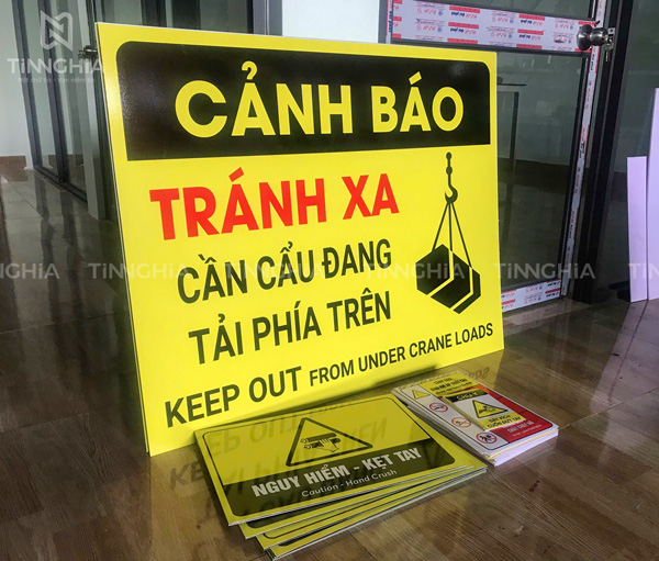 Đặt làm biển hiệu cảnh báo, biển báo công trình số lượng lớn tại Bình Dương