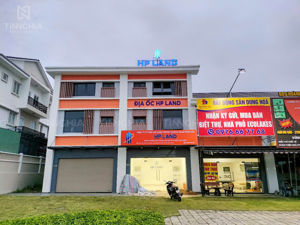 Thi công bảng hiệu quảng cáo bất động sản HP Land Bình Dương - TPHCM sau sáp nhập