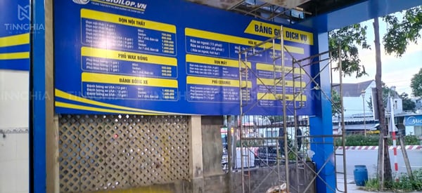 BIỂN QUẢNG CÁO TRUNG TÂM CHĂM SÓC XE BÌNH DƯƠNG - THẾ GIỚI LỐP