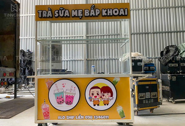 Biển hiệu chữ nổi mica, decal dán xe bán trà sữa xinh, dễ thương cho khách