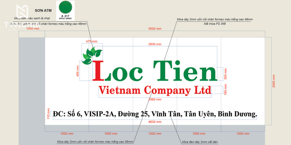 Thiết kế bảng hiệu chữ nổi cho nhà máy công ty, doanh nghiệp ở Bình Dương