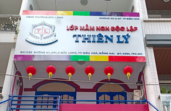 Giải Pháp Làm Bảng Hiệu Trường Mầm Non Bình Dương Mới