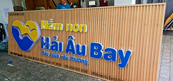 Giải Pháp Làm Bảng Hiệu Trường Mầm Non Bình Dương Mới
