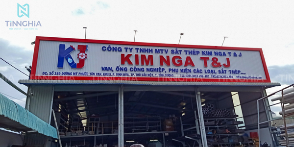 MẪU BẢNG HIỆU TÔN SÓNG CHỮ NỔI ĐẸP THU HÚT