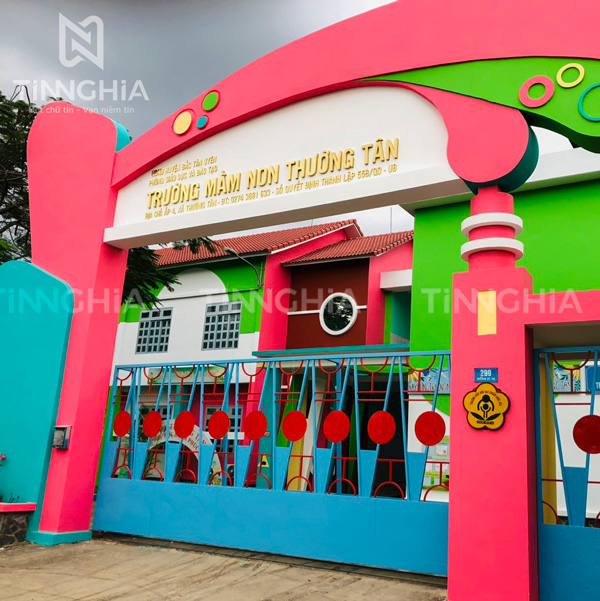 LÀM BIỂN HIỆU CHỮ INOX TRƯỜNG HỌC THUẬN AN