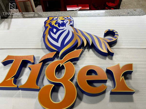 LOGO CHỮ NỔI INOX TPHCM BIA TIGER
