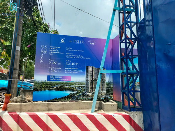 Thi Công Hàng Rào Công Trình Căng Bạt Cho Dự Án The Felix Thuận An
