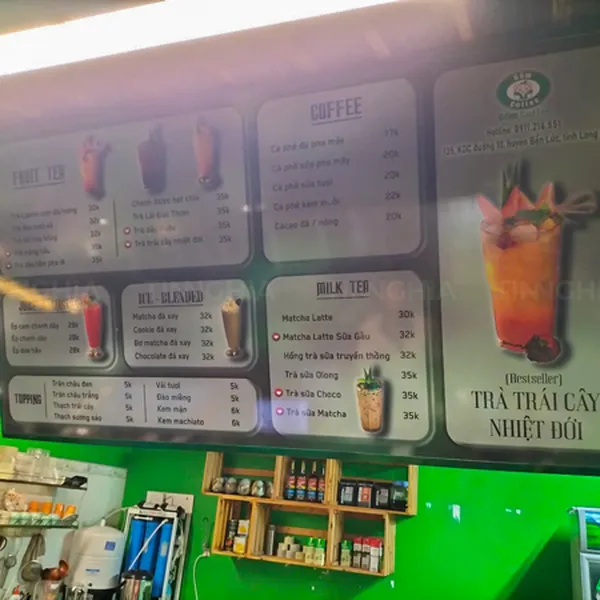 LÀM BIỂN QUẢNG CÁO QUÁN CÀ PHÊ - GỐM COFFEE