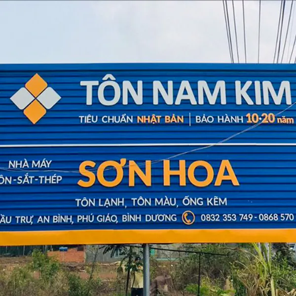 LÀM BẢNG HIỆU BẰNG TÔN | LÀM BIỂN HIỆU QUẢNG CÁO BÌNH DƯƠNG