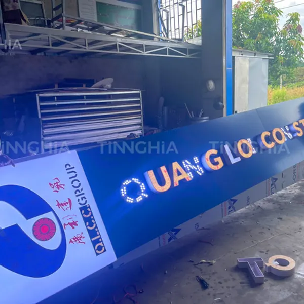 LÀM BẢNG HIỆU CÔNG TY BÀU BÀNG | BẢNG HIỆU ALU CHỮ NỔI