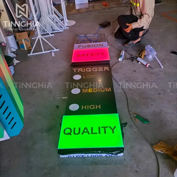 BẢNG ĐÈN LED QUẢNG CÁO BÀU BÀNG | LÀM BIỂN BÁO NHÀ XƯỞNG GẮN ĐÈN LED
