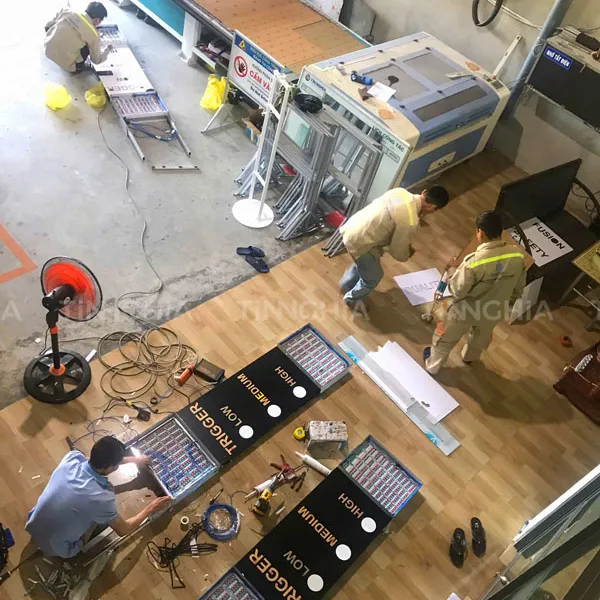 BẢNG ĐÈN LED QUẢNG CÁO BÀU BÀNG | LÀM BIỂN BÁO NHÀ XƯỞNG GẮN ĐÈN LED