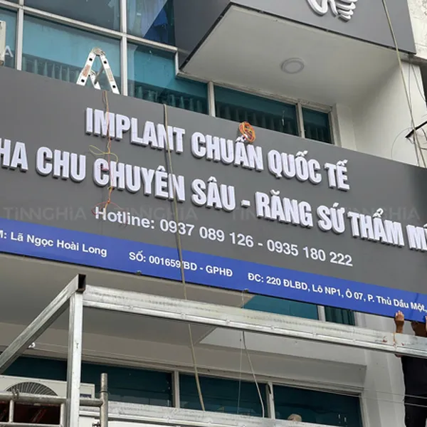 BẢNG HIỆU ALU CHỮ NỔI BẾN CÁT | TẤM ALU ALCOREST CHÍNH HÃNG