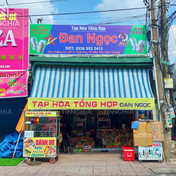 BẢNG HIỆU KHUNG SẮT CĂNG BẠT BÌNH DƯƠNG | IN BẠT HIFLEX BẠT 3M LOẠI TỐT - LOẠI THƯỜNG