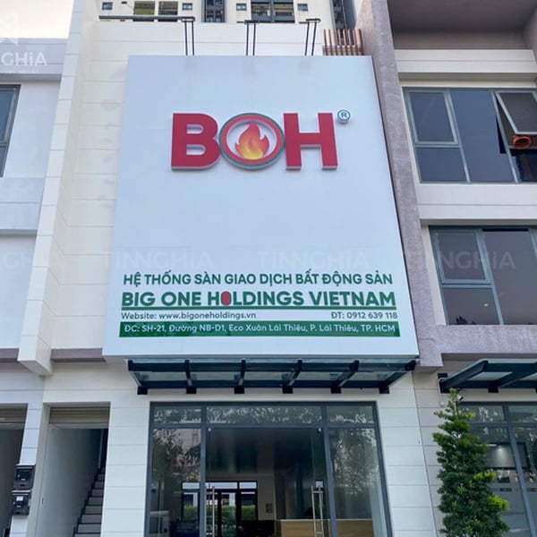 BẢNG HIỆU MẶT DỰNG ALU BÌNH DƯƠNG | CÔNG TY BOH VIỆT NAM