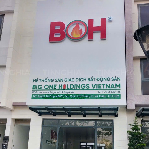 BẢNG HIỆU MẶT DỰNG ALU BÌNH DƯƠNG | CÔNG TY BOH VIỆT NAM