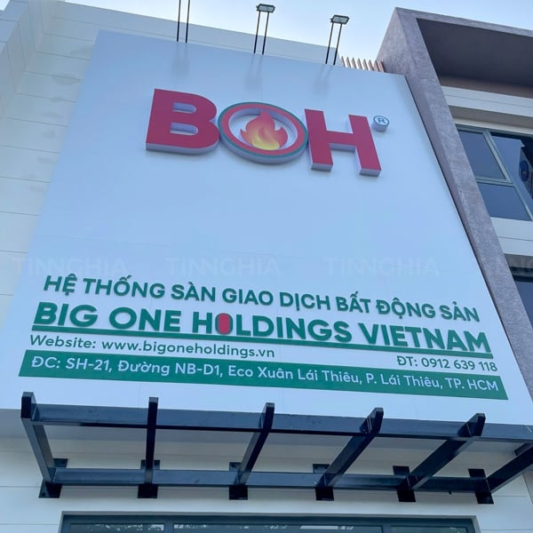 BẢNG HIỆU MẶT DỰNG ALU BÌNH DƯƠNG | CÔNG TY BOH VIỆT NAM